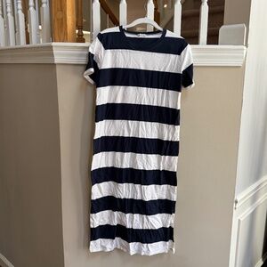 Bold Striped Maxi T-Shirt Dress